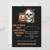 Spooky Skull and Pumpkin Art 招待状 (正面)