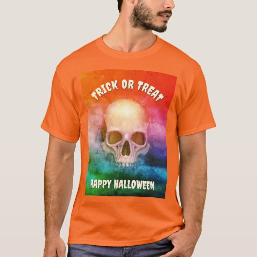 Spooky skull. Trick or Treat. Halloween Tシャツ (正面)