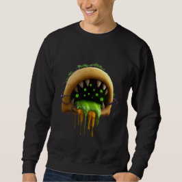 Spooky Space Taco Mutant Alien Creepy Cute Hallowe スウェットシャツ