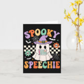  spooky speech therapy halloween レトロ SLP カード (黄色い花)