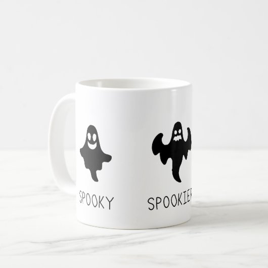 Spooky Spookier Spookiest コーヒーマグカップ (正面左)