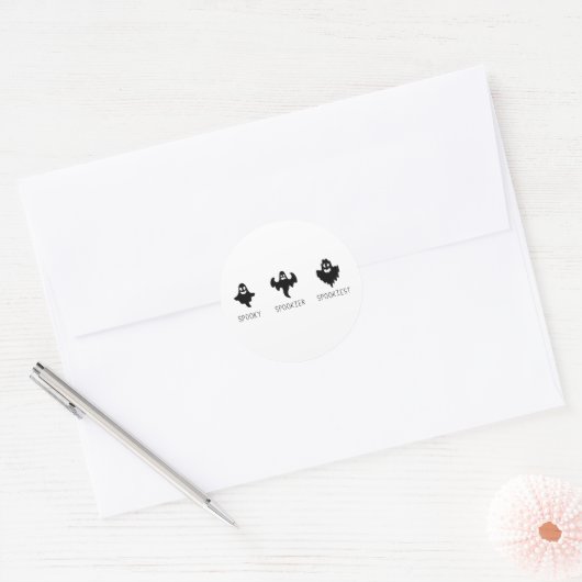 Spooky Spookier Spookiest ラウンドシール (封筒)