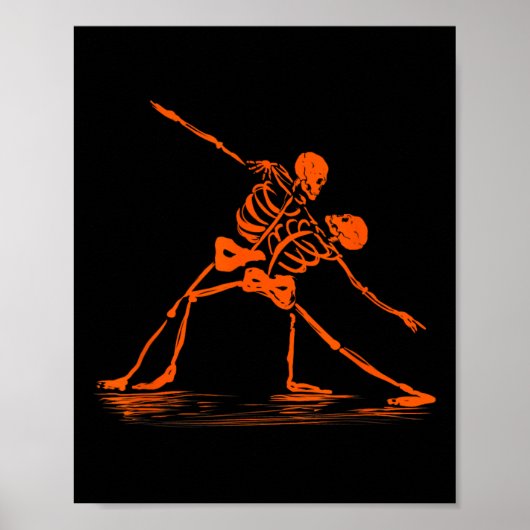 Spooky Spooktober Dancing Skeletons Meme  ポスター (正面)