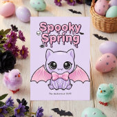 Spooky Spring Pastel Goth Bat Lavender Pink シーズンカード