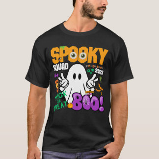 Spooky Squad 2025 - ゴースト トリック オア トリート ハロウィン Tシャツ