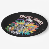 Spooky Summer Beach Vacation ペーパープレート (アングル)