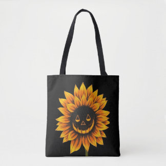 Spooky Sunflower Smile  トートバッグ