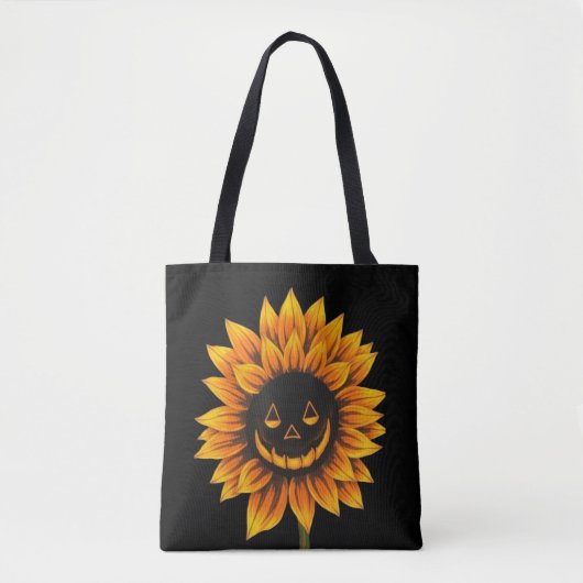 Spooky Sunflower Smile  トートバッグ (正面)