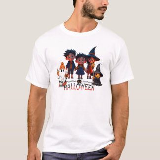 Spooky Sweet Halloween Friends - Adorable Cartoon  Tシャツ