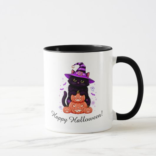 Spooky Sweet Pumpkin Kitty Mug マグカップ (右)