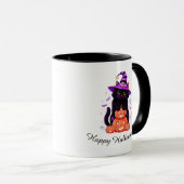 Spooky Sweet Pumpkin Kitty Mug マグカップ (正面右)
