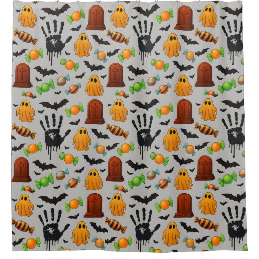 Spooky Sweets & Shadows シャワーカーテン (正面)