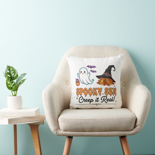 Spooky Szn Halloween Ghosts – Cute Fall  クッション (椅子)