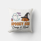 Spooky Szn Halloween Ghosts – Cute Fall  クッション (正面)