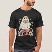 Spooky Teacher Groovy Retro Ghost Teacher Hallowee Tシャツ (正面)