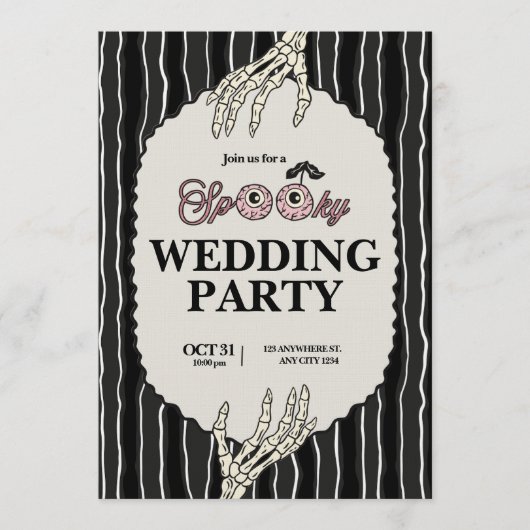 Spooky Till Death Do Us Part Wedding 招待状 (正面)