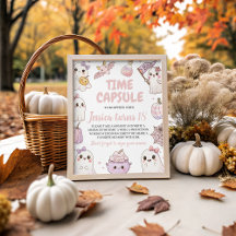 Spooky Time Capsule Birthday Sign