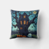 Spooky Treehouse Kids Halloween クッション (裏面)