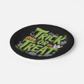 Spooky Trick or Treat Slime Halloween  ペーパープレート (アングル)
