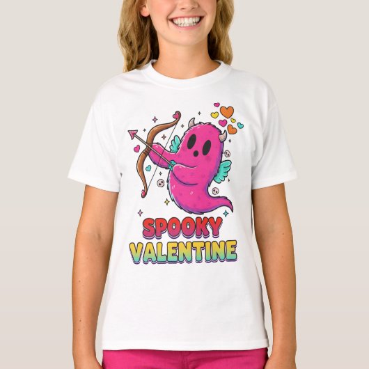Spooky Valentine Cupid Ghost Shirt Tシャツ (正面)