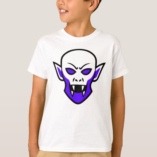 Spooky Vampire Face Graphic T-Shirt – Gothic Hallo Tシャツ (正面)