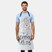 Spooky Vibes Abstract Spiders      エプロン (着用した状態)