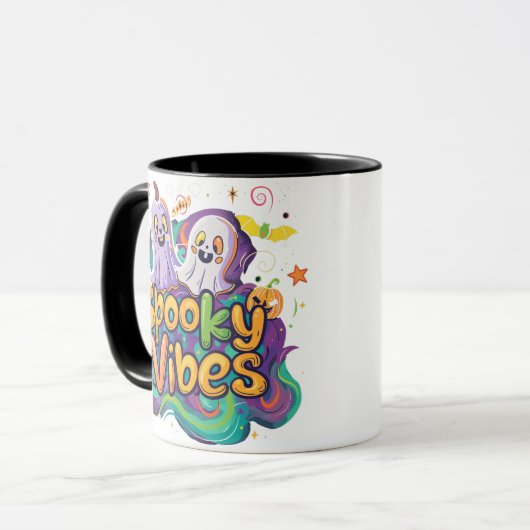 Spooky Vibes | ExDesigner | Halloween マグカップ (正面左)