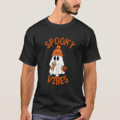  spooky vibes Halloween cute ghost Tシャツ (正面)