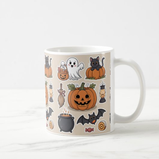 Spooky vibes Halloween gift コーヒーマグカップ (右)