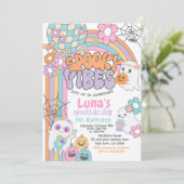 Spooky Vibes Hippie Halloween ANY AGE 招待状 (スタンド正面)