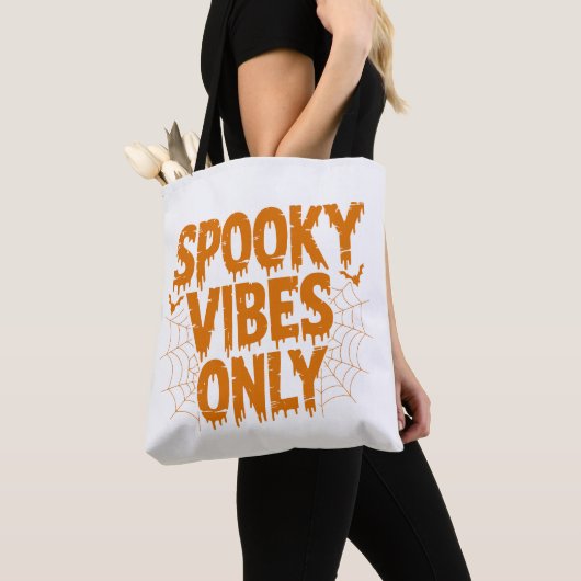 Spooky Vibes Only ハロウィン トートバッグ (クローズアップ)