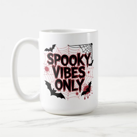 Spooky Vibes Only Aesthetic Design-67503 コーヒーマグカップ (左)