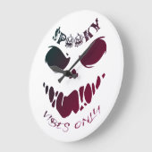 Spooky Vibes Only-Halloween Monster  ラージ壁時計 (傾斜)