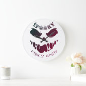 Spooky Vibes Only-Halloween Monster  ラージ壁時計 (ホーム)