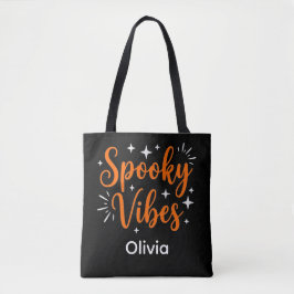 Spooky Vibes Personalized Cute Halloween Trick or  トートバッグ