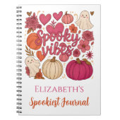Spooky Vibes Personalized Halloween Journal ノートブック (正面)
