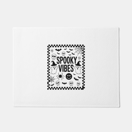Spooky Vibes Retro Halloween ドアマット (正面)