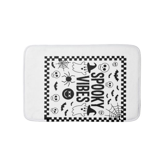 Spooky Vibes Retro Halloween バスマット (正面)
