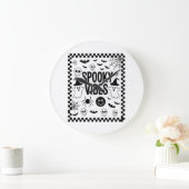 Spooky Vibes Retro Halloween ラージ壁時計 (ホーム)