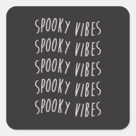 spooky vibes typography スクエアシール