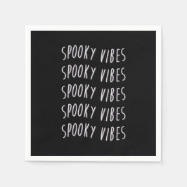 spooky vibes typography スタンダードカクテルナプキン