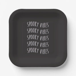 spooky vibes typography ペーパープレート