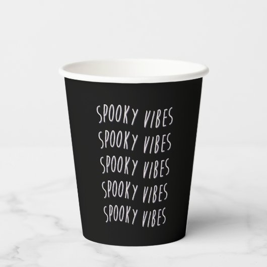 spooky vibes typography 紙コップ (裏面)