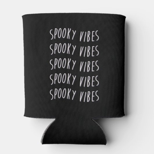 spooky vibes typography 缶クーラー (裏面)