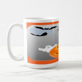 Spooky Vibes with Orange Border コーヒーマグカップ