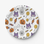 Spooky Werewolf Halloween Vibes ペーパープレート (正面)