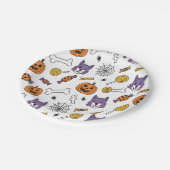 Spooky Werewolf Halloween Vibes ペーパープレート (アングル)