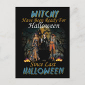  spooky witch Halloween パーティー ポストカード (正面)