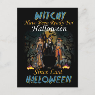 spooky witch Halloween Party ポストカード