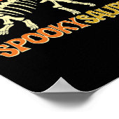 Spookysaurus Candy Corn Dinosaur Skeleton Happy Ha ポスター (角)